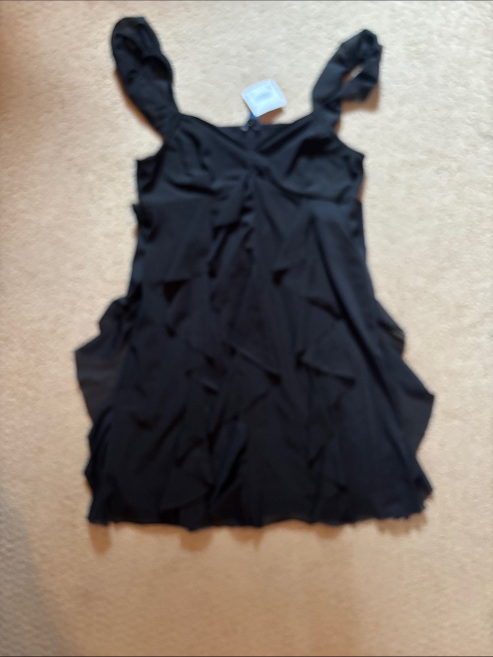 American Eagle Outfitters Black Mini Dress with Ruffle Details